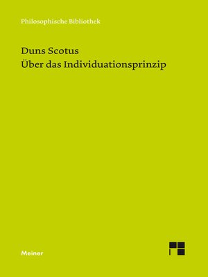 cover image of Über das Individuationsprinzip
